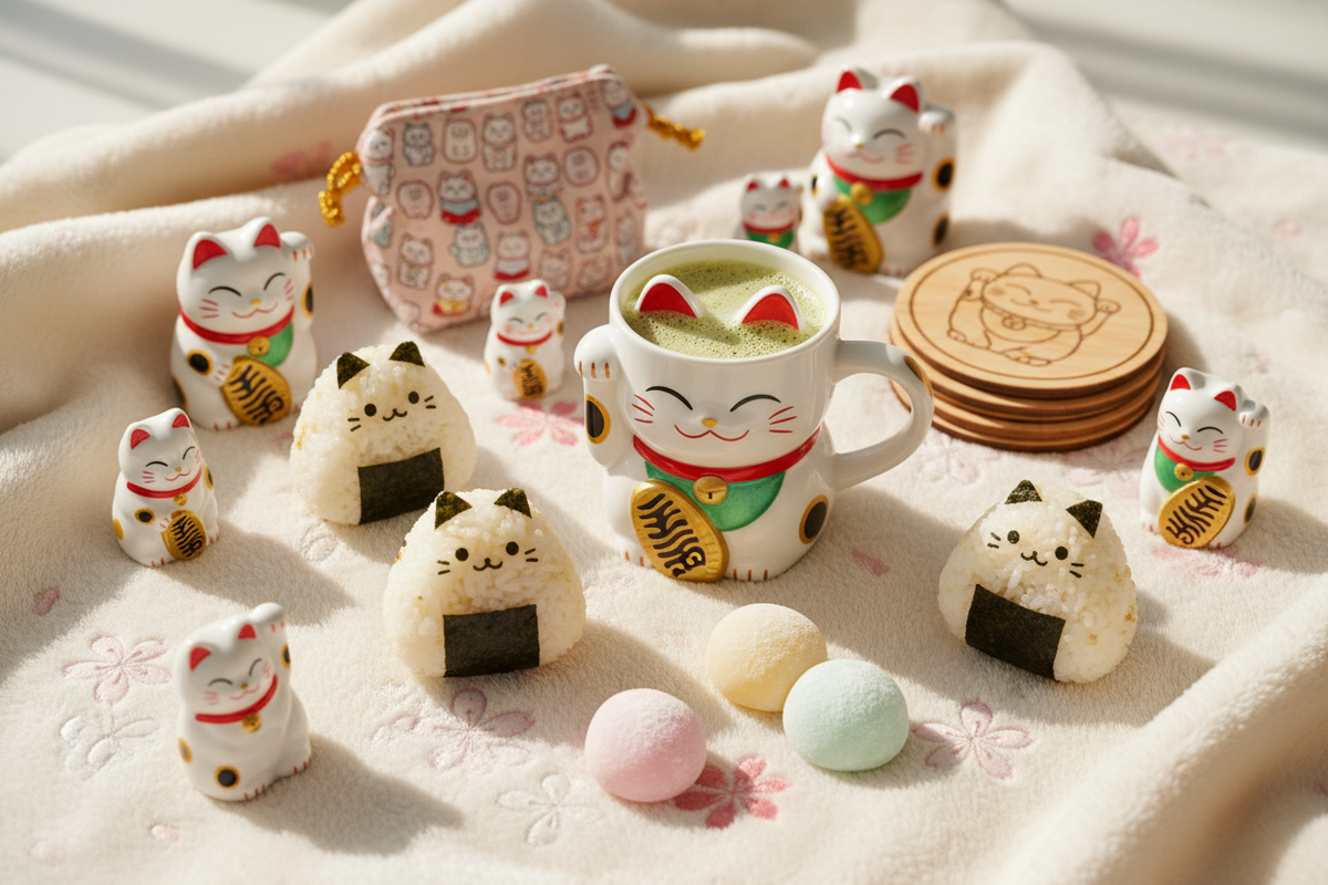 Dës Kollektioun erlaabt Iech Produkter ze entdecken, déi anescht sinn wéi eist Haaptuniversum Maneki Neko, awer gläichzäiteg am Geescht vu glécklechen, dekorativen an charmante Géigestänn bleiwen.