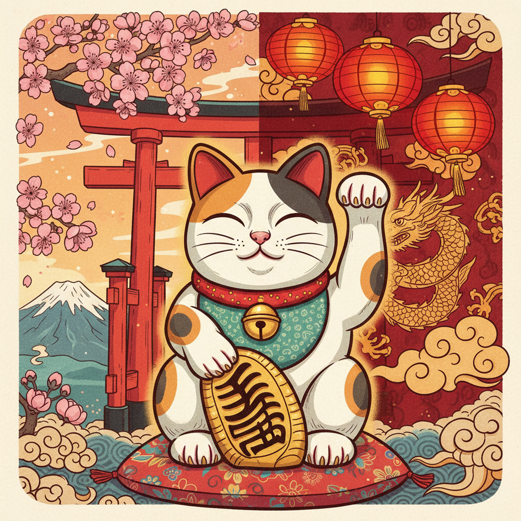 Maneki Neko : chat japonais ou chinois ?