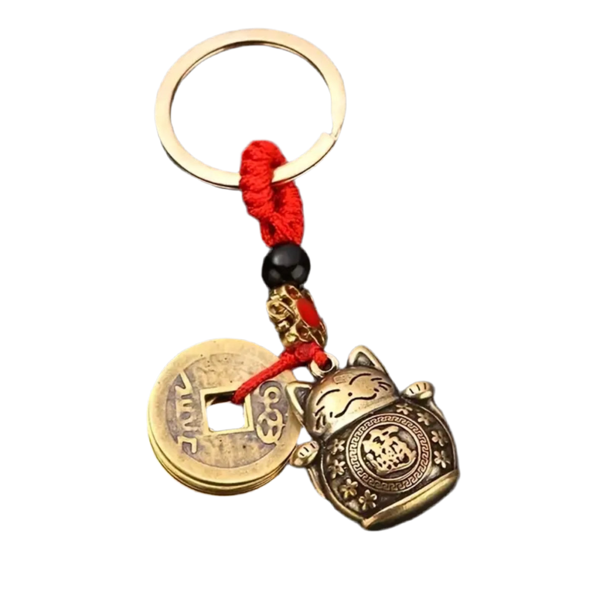 Vintage Lucky Cat Keychain