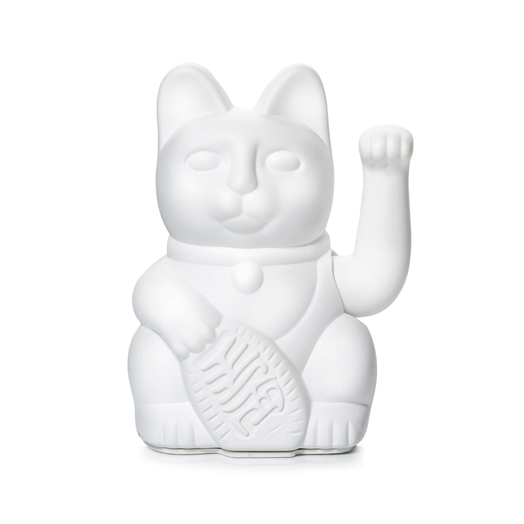 Glückliche weiße Katze