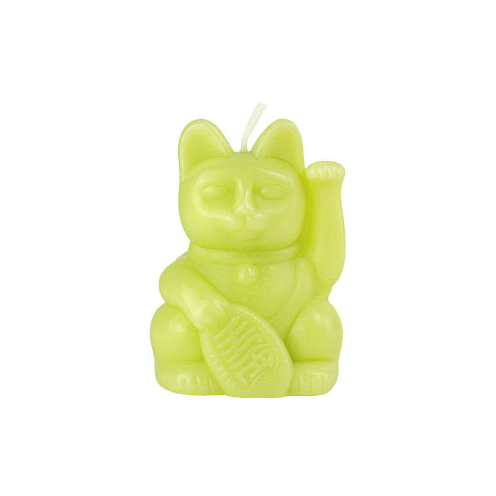 bougie chat chanceux vert clair donkey
