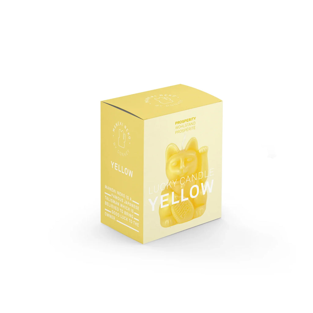 bougie chat chanceux jaune donkey