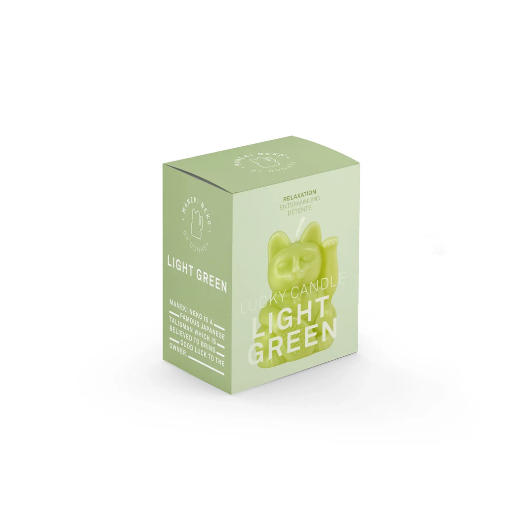 bougie chat chanceux vert clair donkey
