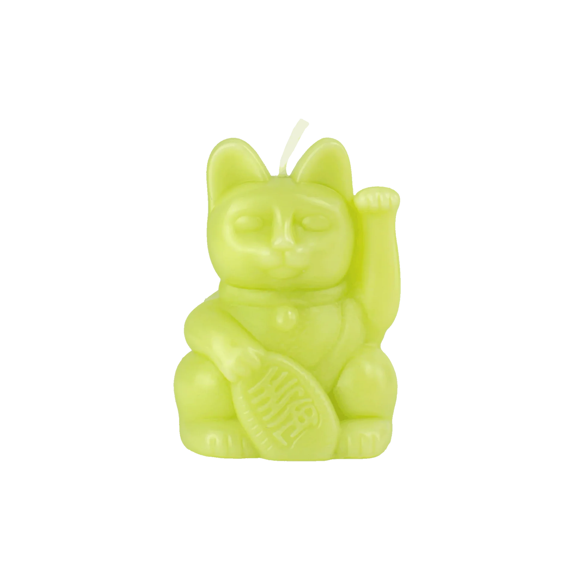 bougie chat chanceux vert clair donkey