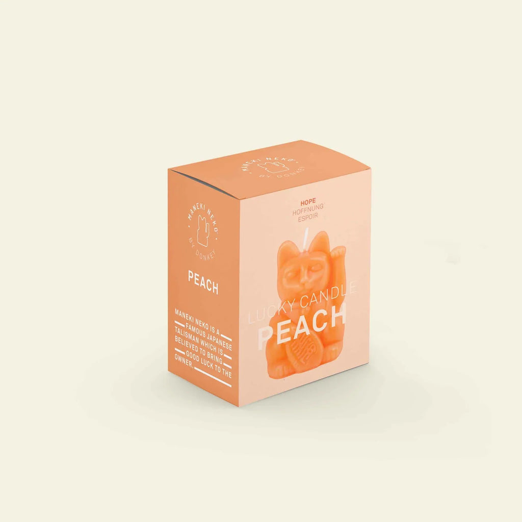 Vue du produit : Bougie Chat Chanceux Pêche – Donkey Products