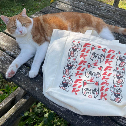 Tote Bag « Fuck you - Maneki Neko »