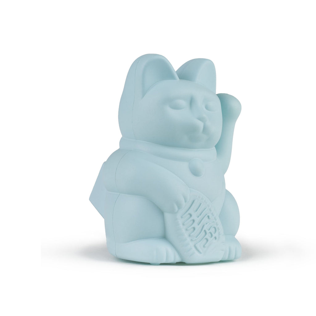 Light Blue Solar Lucky Cat