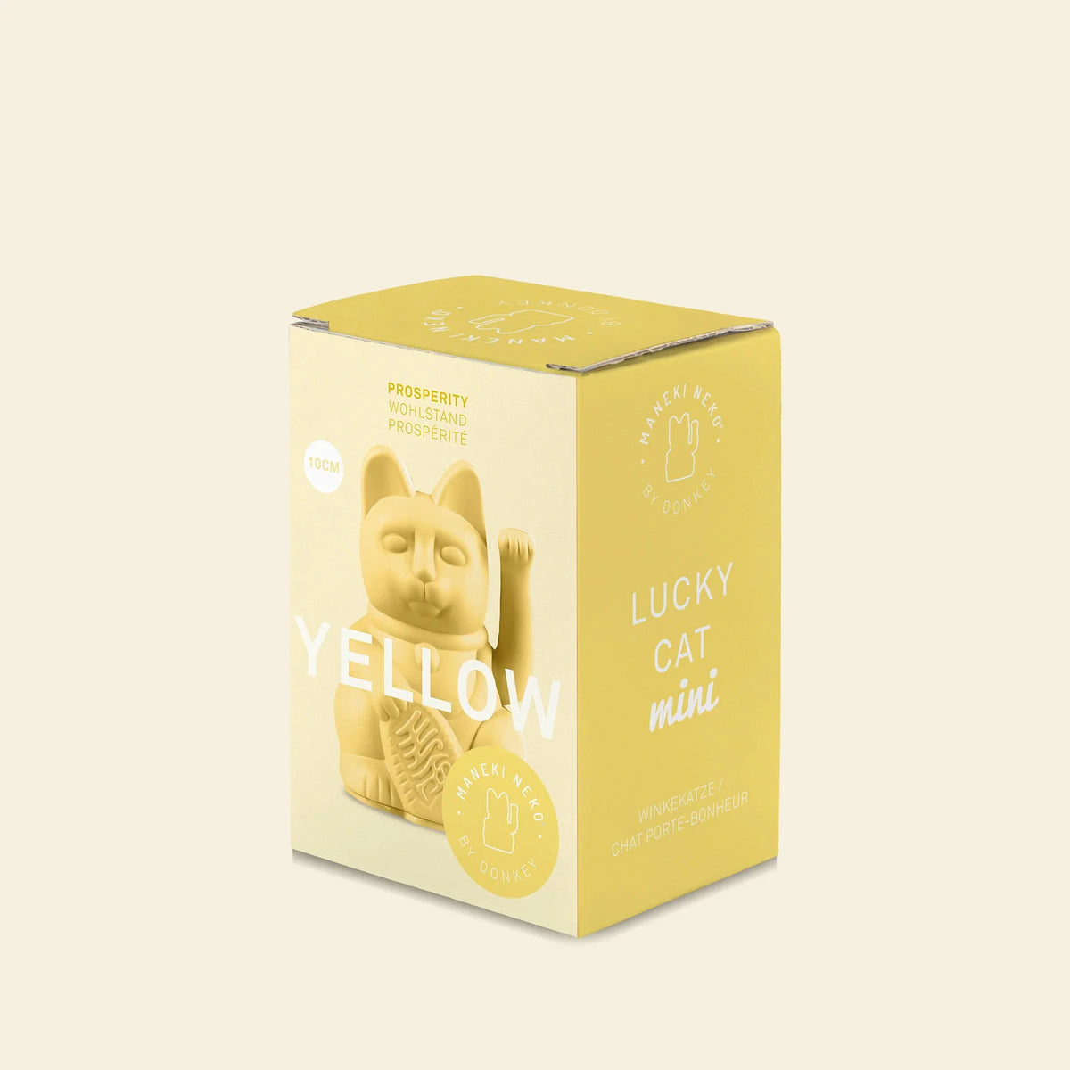 Mini Yellow Lucky Cat Maneki Neko