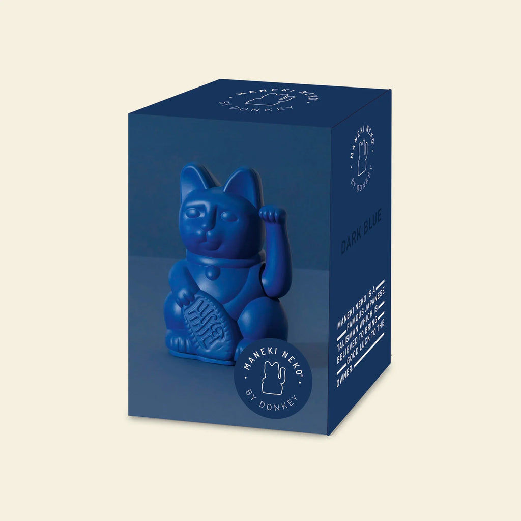 Mini Chat Chanceux Bleu Foncé – visuel produit