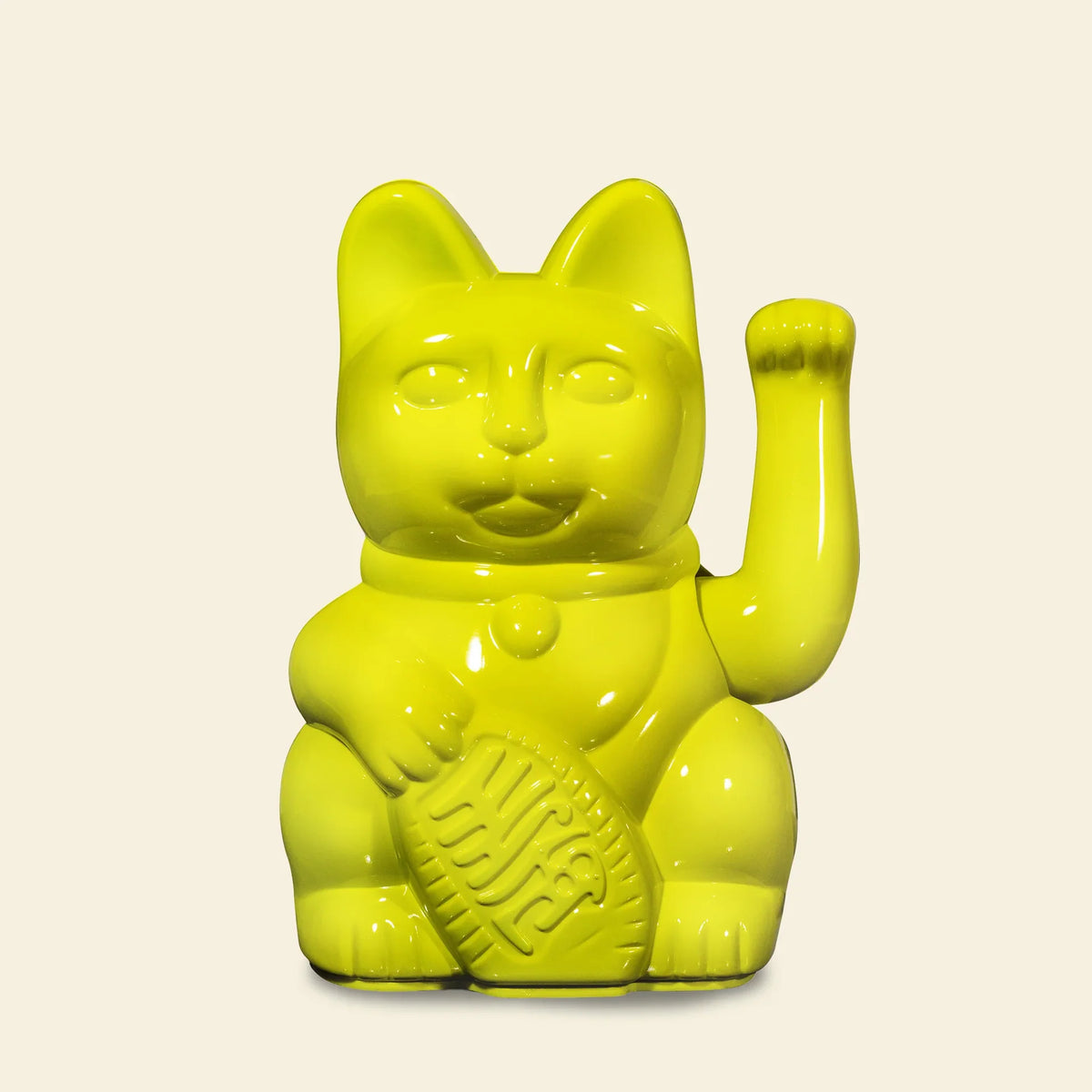 Chat Chanceux Jaune Glossy Miami Nights – visuel produit