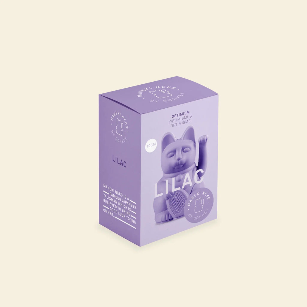 Mini Lilac Lucky Cat Maneki Neko