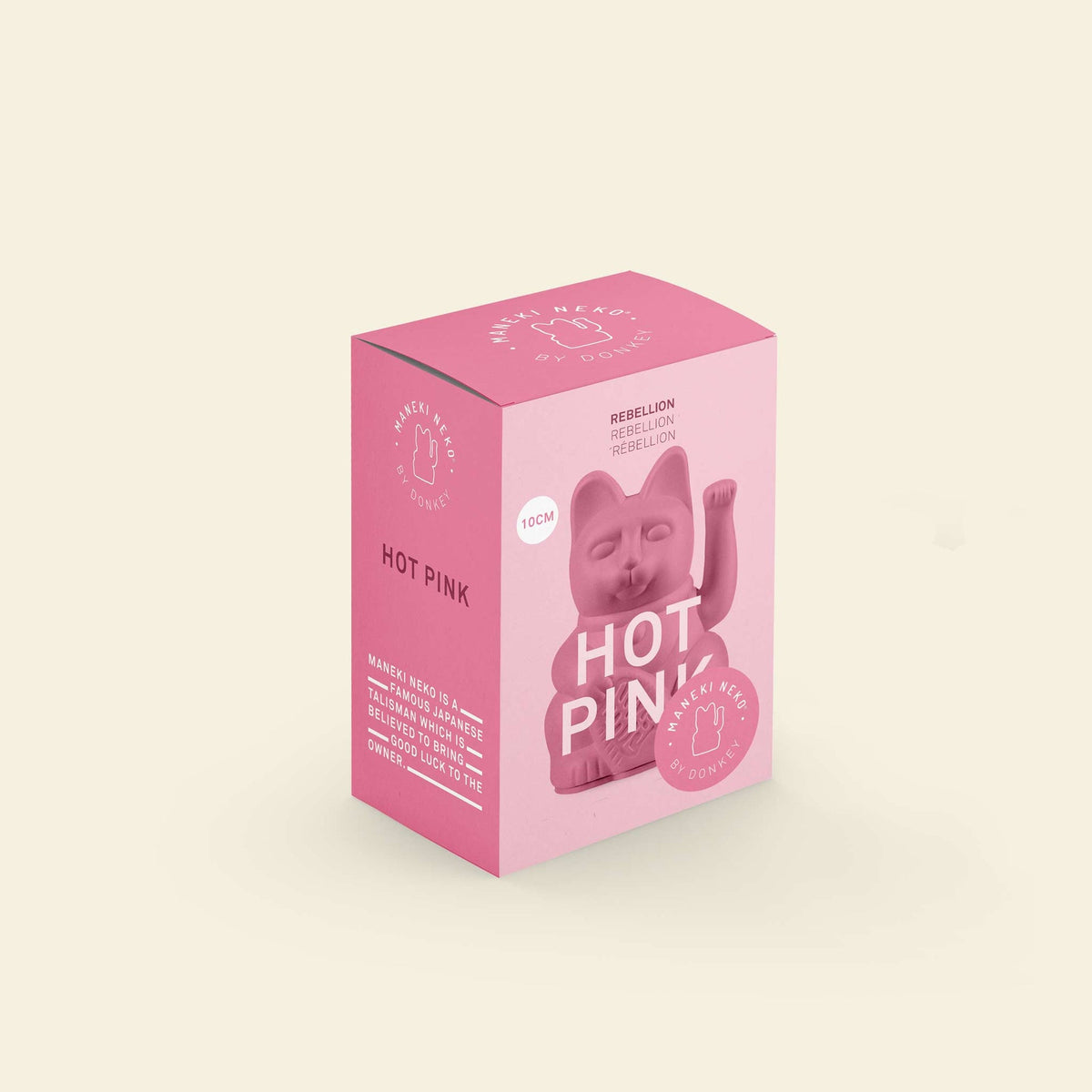 Vue complémentaire : Mini Chat Chanceux Rose Chaud – Donkey Products