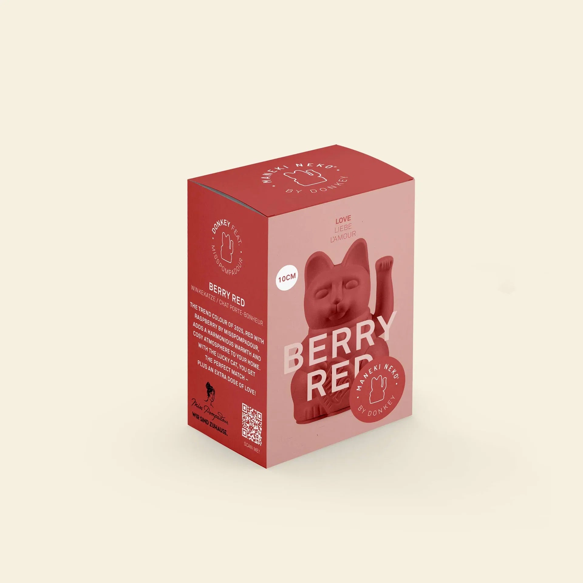 Mini Glückskatze Rote Beere