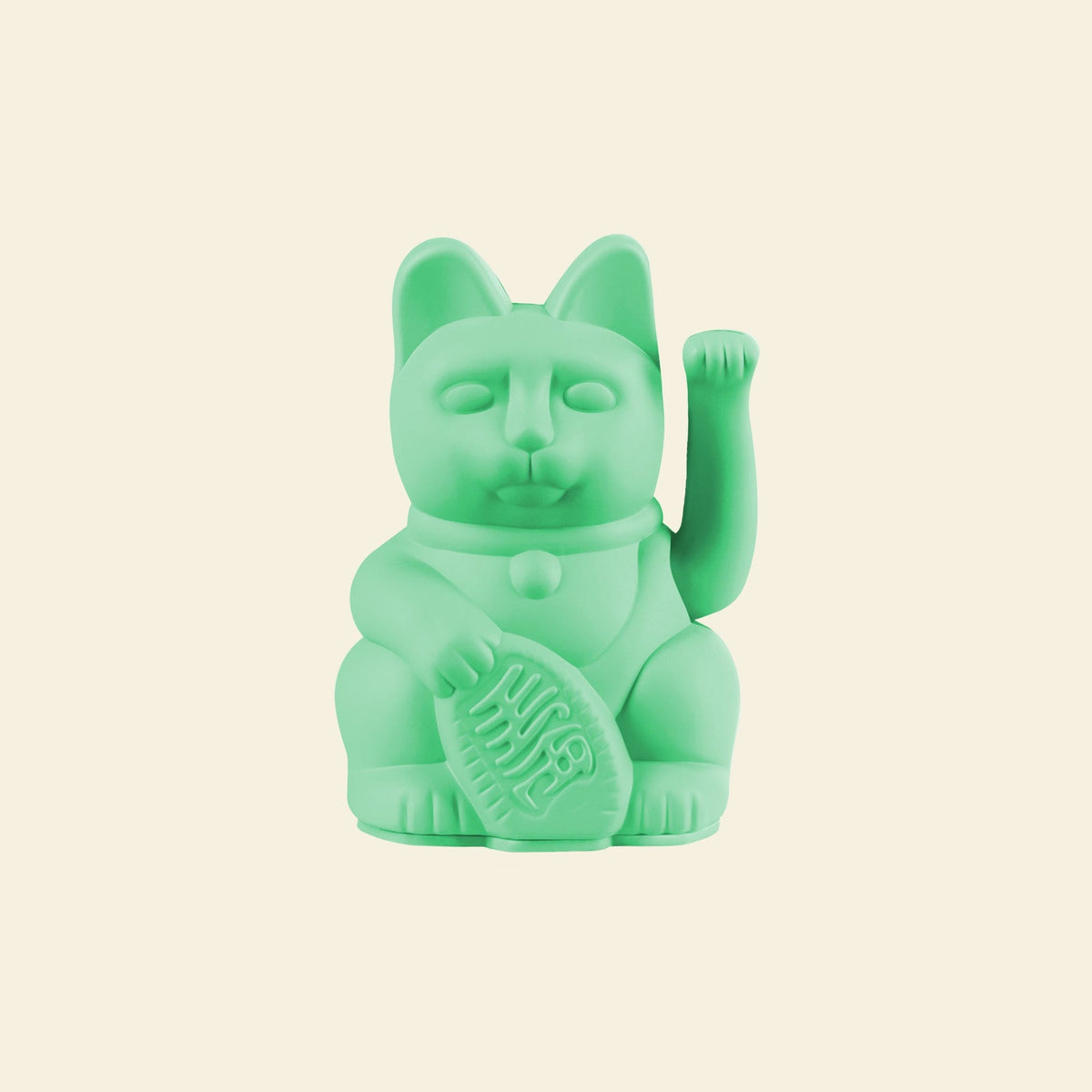 Vue complémentaire : Mini Chat Chanceux Vert Menthe "Mei" – Donkey Products