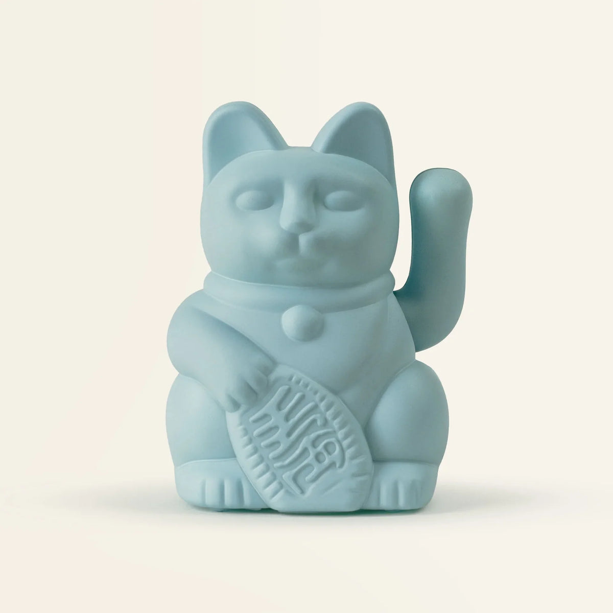 Vue complémentaire : Mini Chat Chanceux Solaire Bleu Clair – Donkey Products