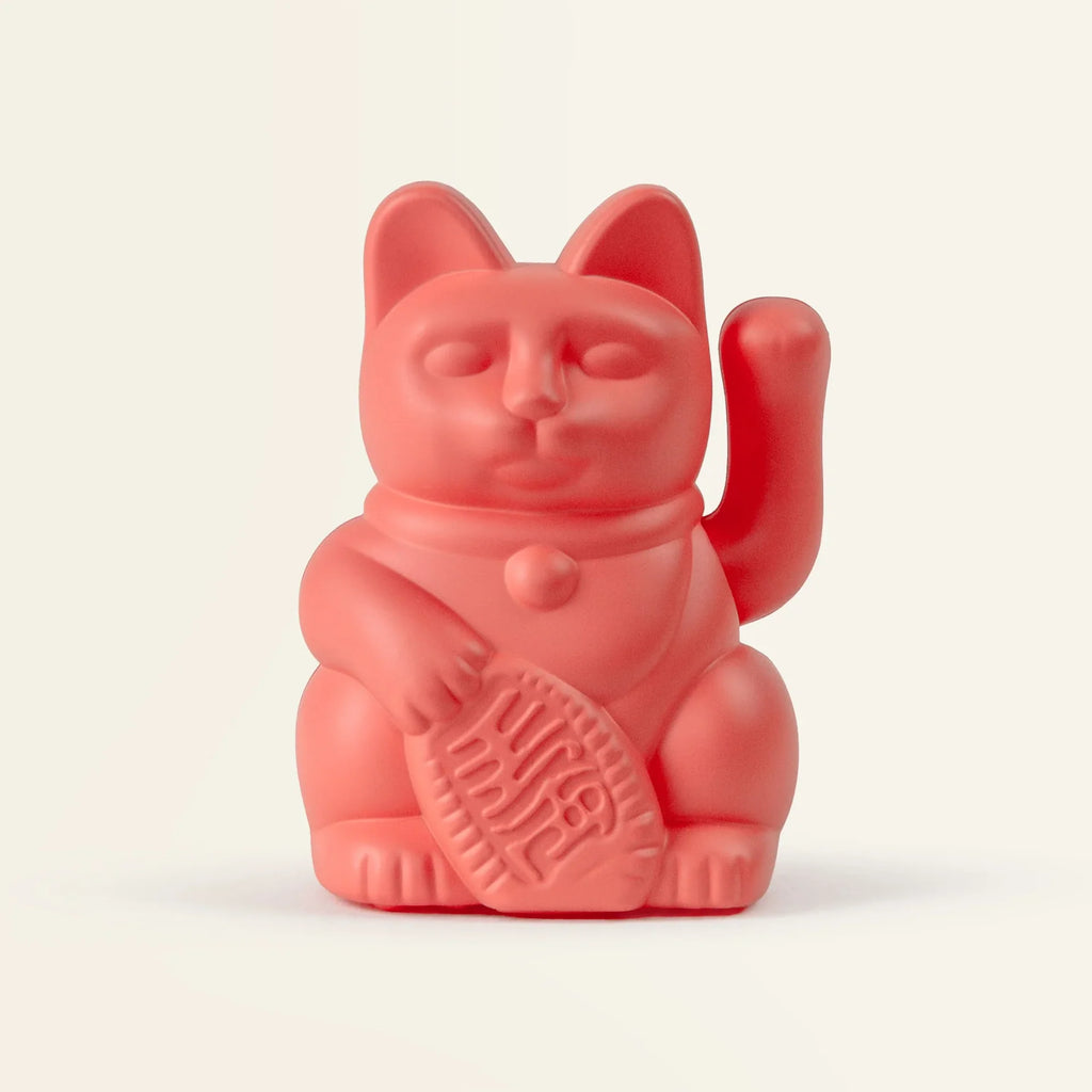 Mini gatto fortunato arancione solare al neon