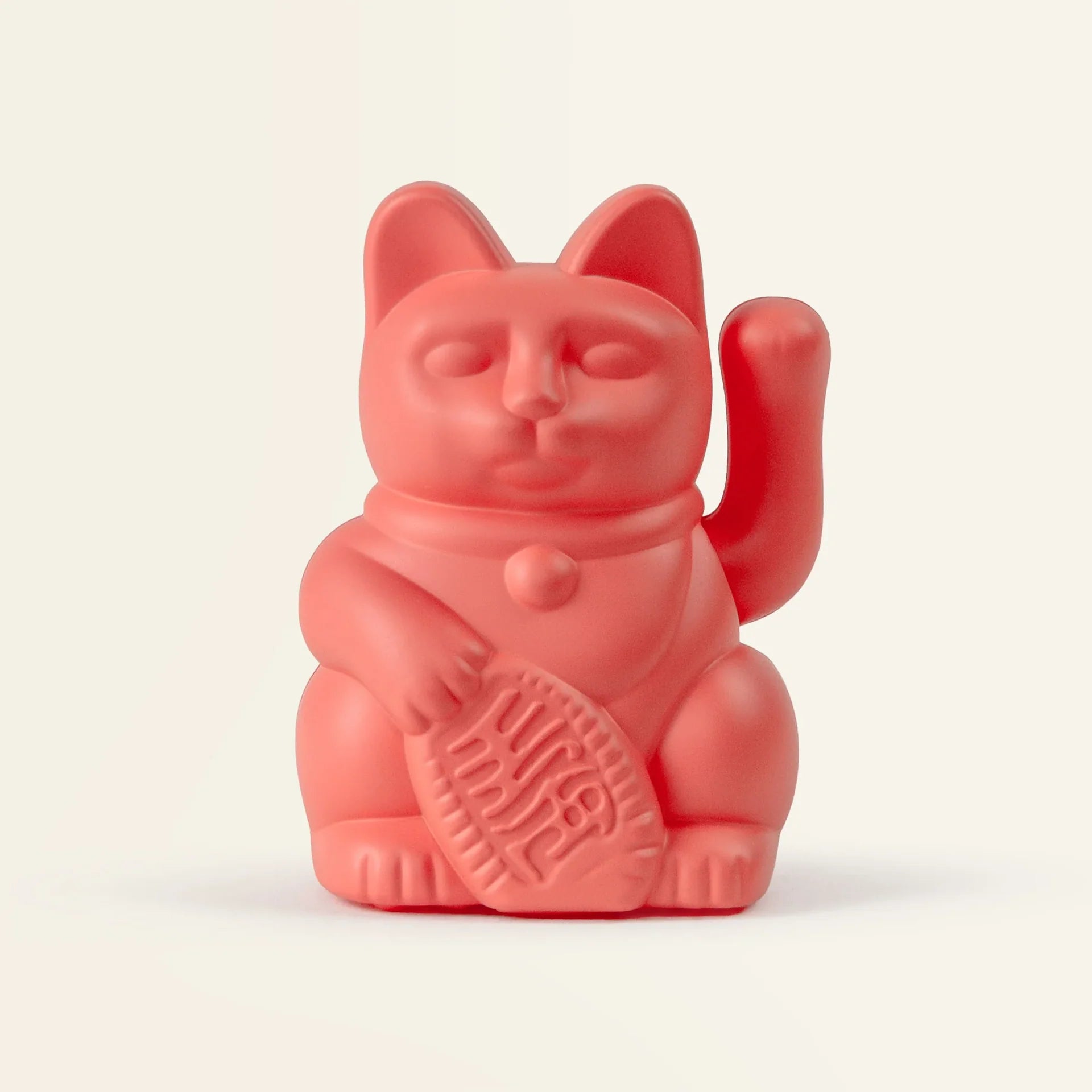 Mini gatto fortunato arancione solare al neon