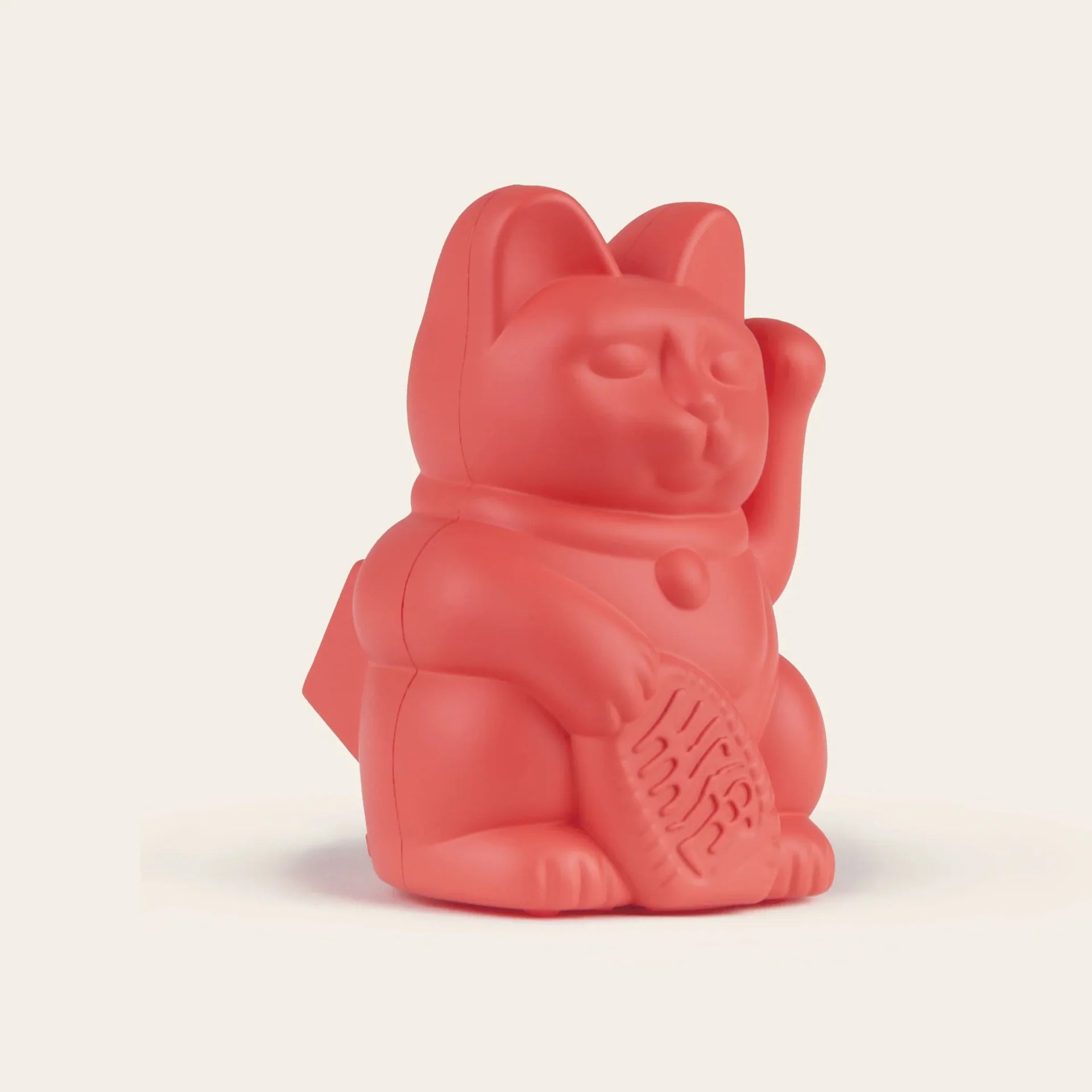 Mini gatto fortunato arancione solare al neon