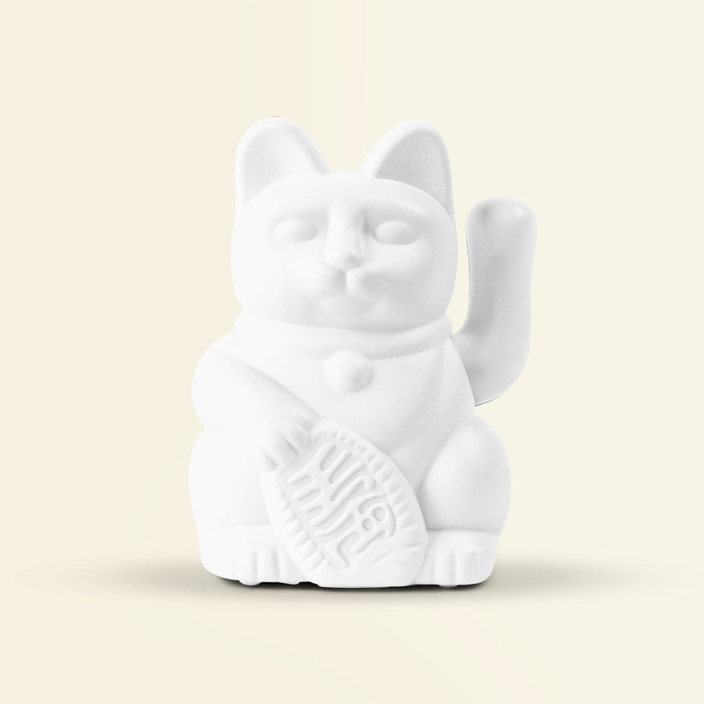 Mini Lucky Solar Weiße Katze „Shiora“