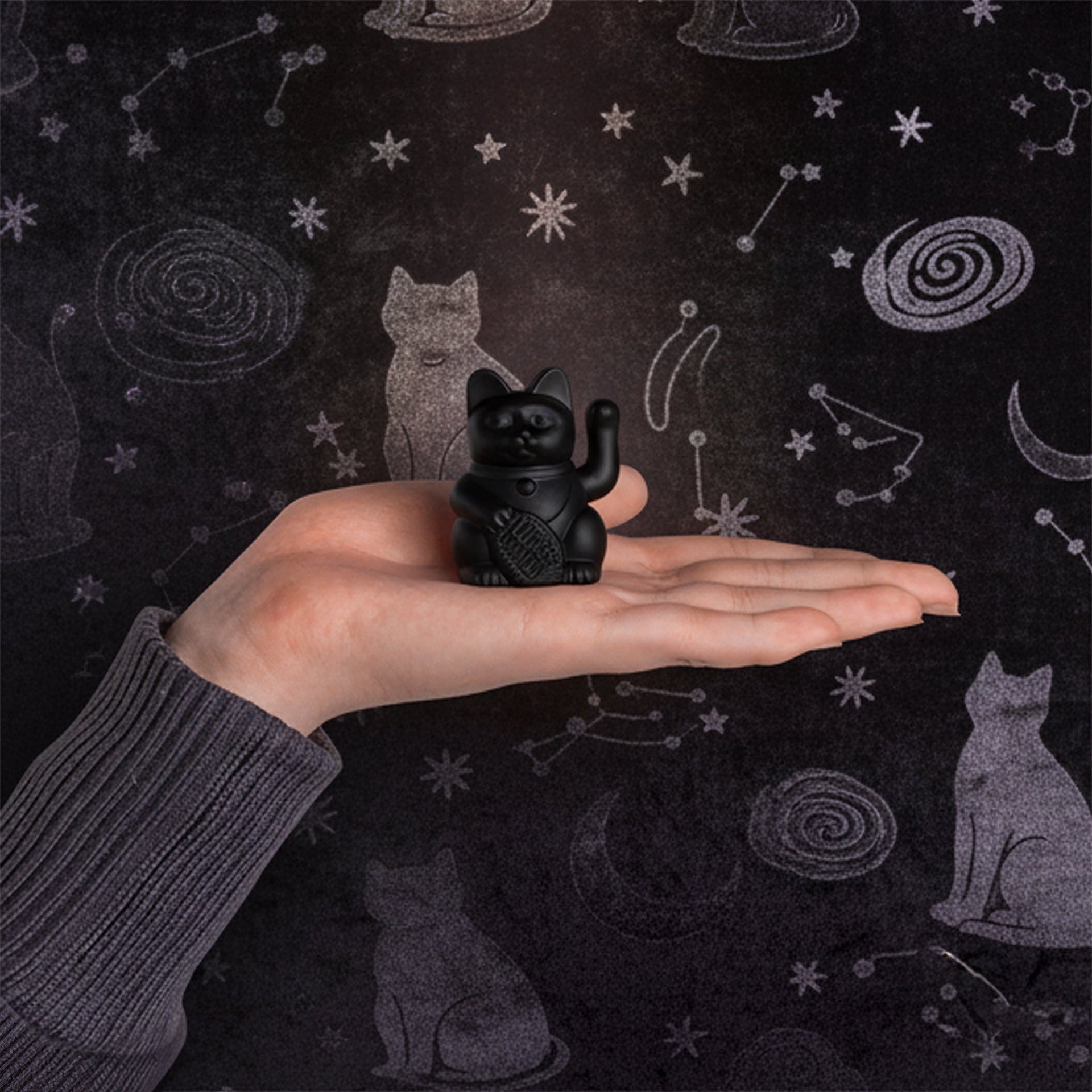 Mini Lucky Solar Schwarze Katze „Sumi“