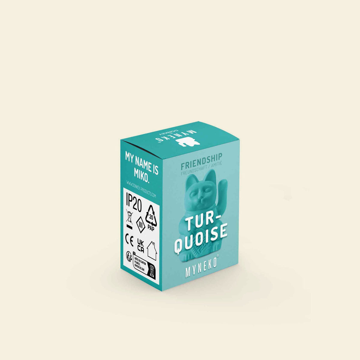 Mini Lucky Solar Türkis Katze "Miko"