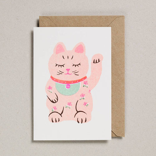Carte Riso - Chat Chanceux - Maneki Neko - vue principale - Petra-boase-ltd