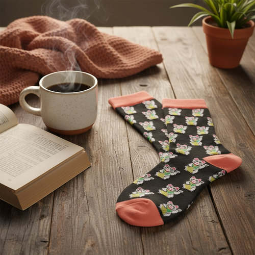 Lucky Cat Socks - Maneki Neko - side view - The-lucky-cat