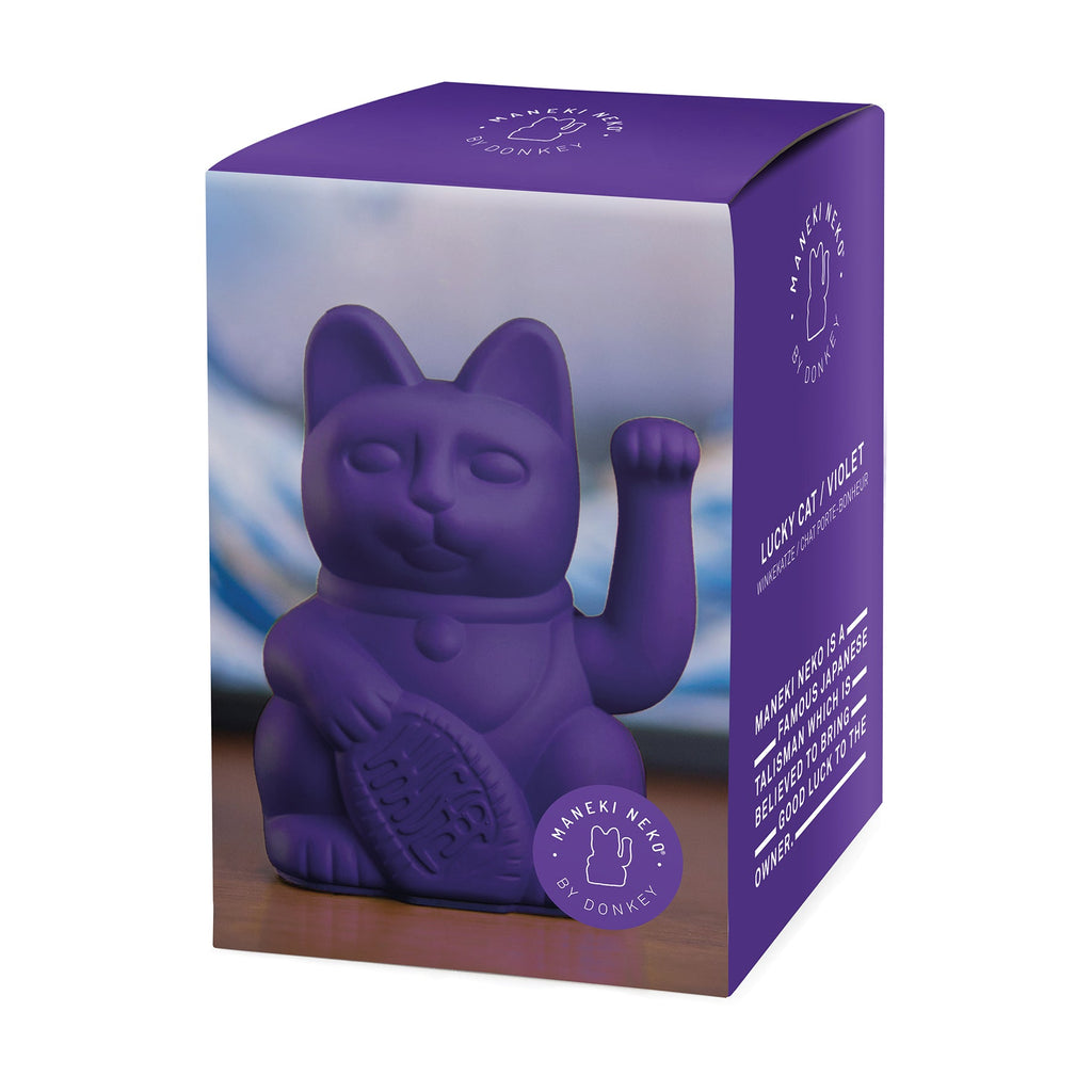 Purple Lucky Cat Maneki Neko
