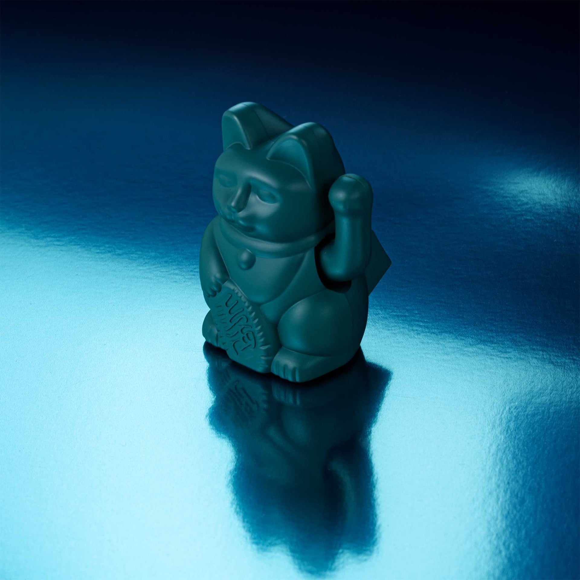 Mini Solar Green Lucky Cat