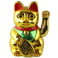 Chat chanceux doré 20cm