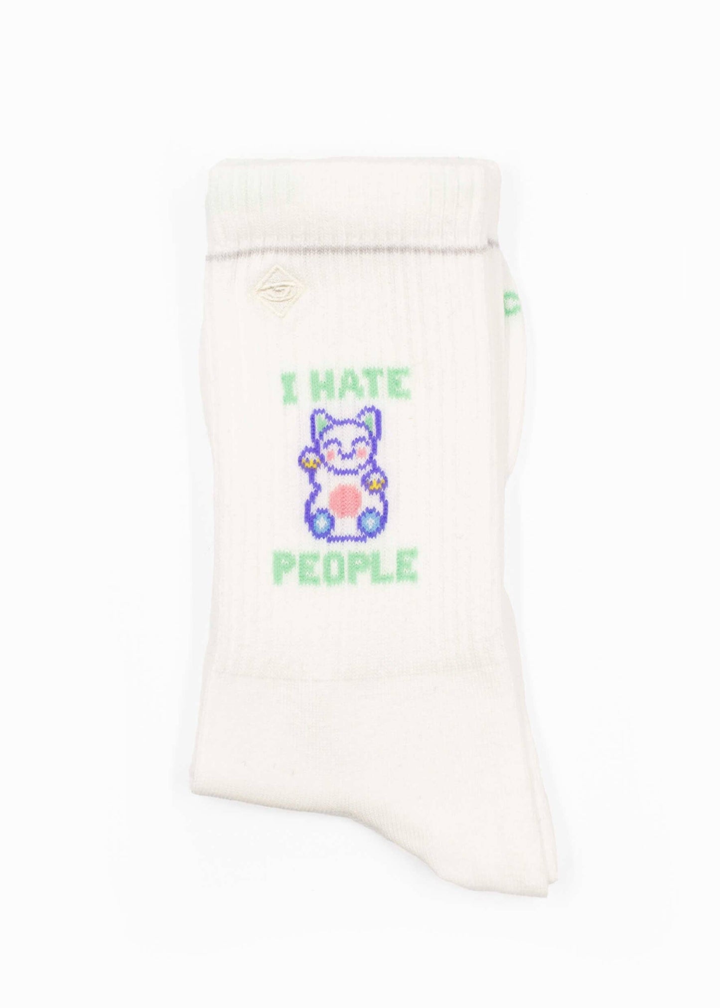 Lucky Cat Socks "I Hate People"