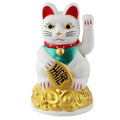 Chat chanceux blanc 11cm