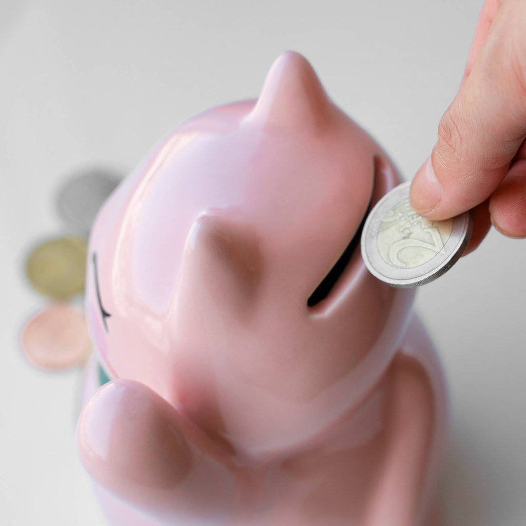 Tirelire Chat Chanceux Rose Helio Ferretti Vue 3