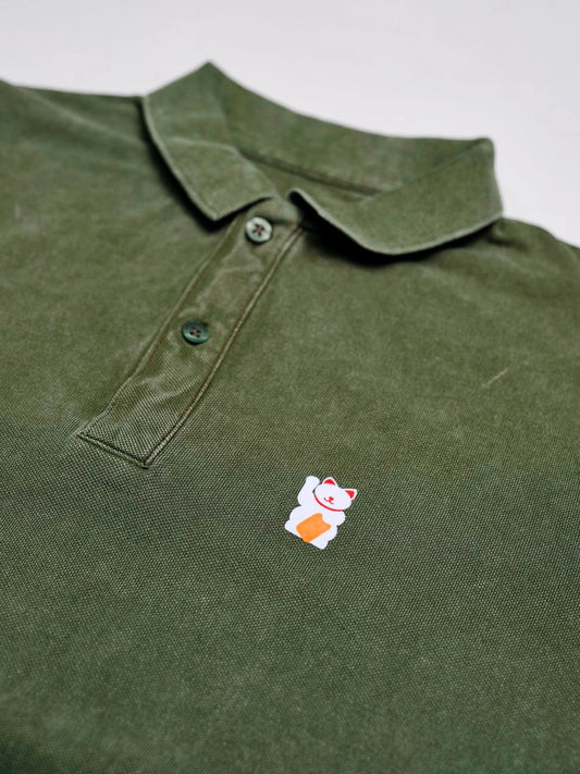 Lucky Cat Poloshirt – Khaki