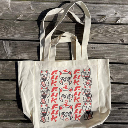 Tote Bag « Fuck you - Maneki Neko »