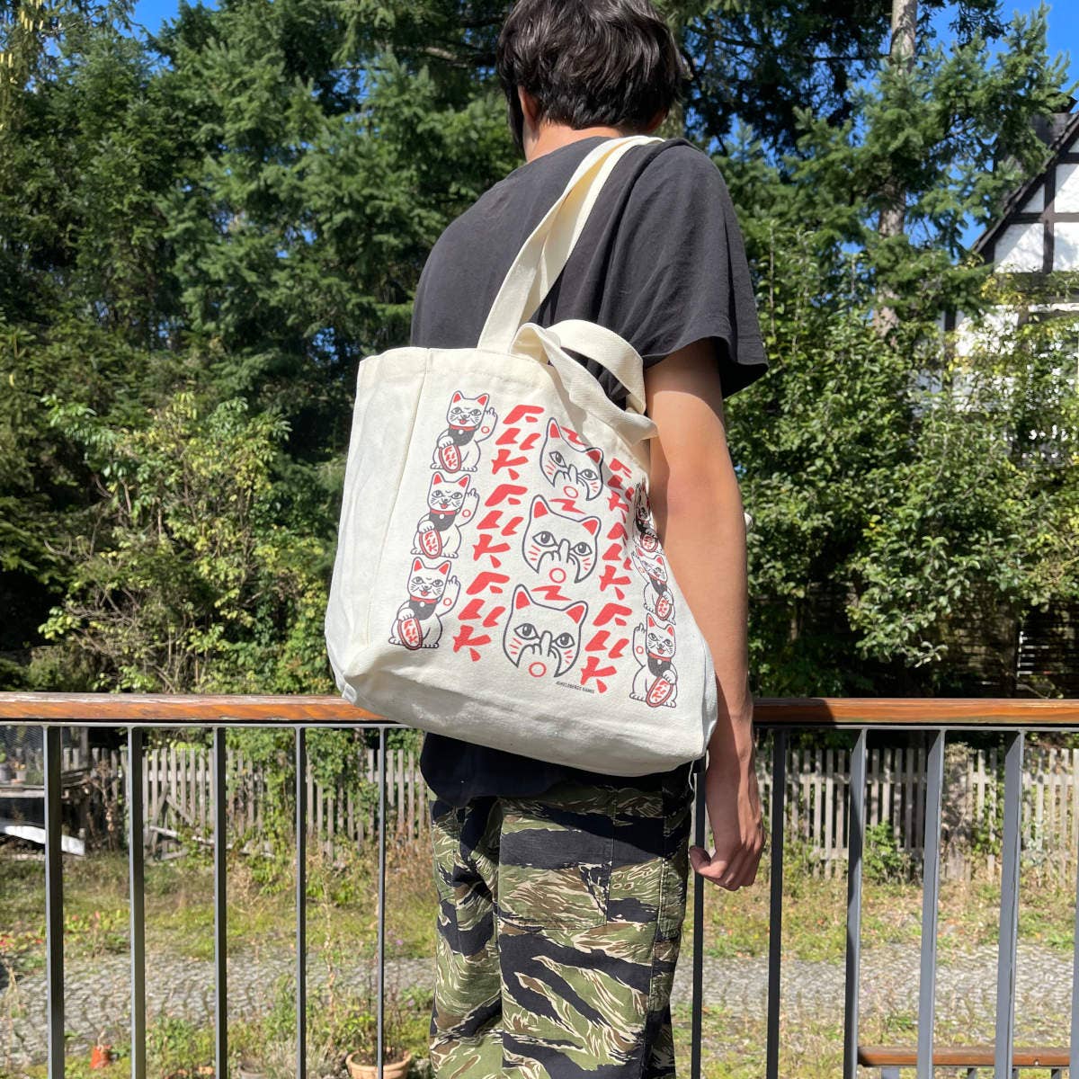 Tote Bag « Fuck you - Maneki Neko »