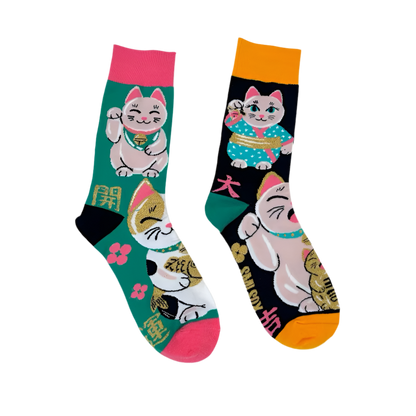 Chaussettes Chat Chanceux Femme | Maneki Neko Lucky Cat