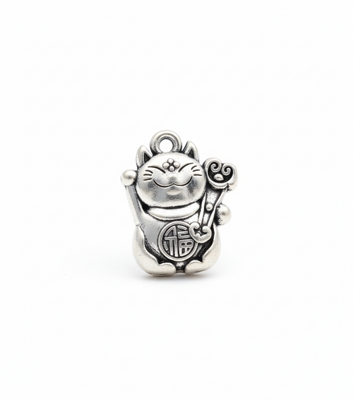 Silver Turkattberlock - Maneki Neko - huvudvy - Kokochao