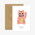 Carte de vœux Chat Chanceux “Lucky me, I Found You”