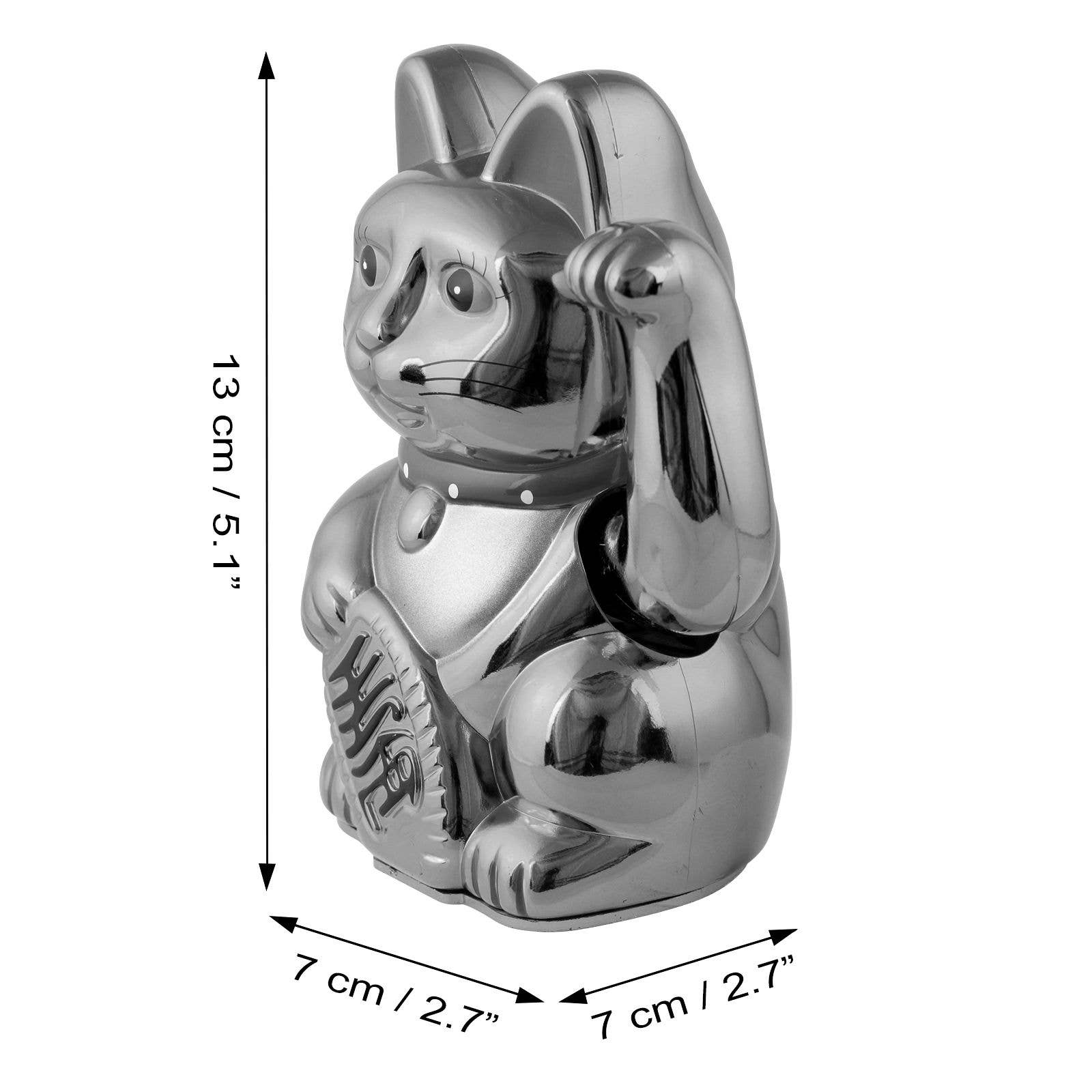 Chat chanceux noir 13cm
