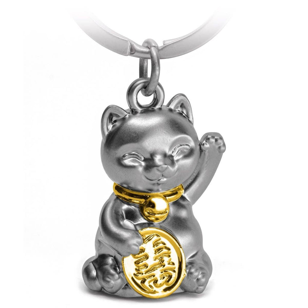 porte-cles-chat-chanceux-maneki-neko-fabach FABACH_ManekiNeko_silber