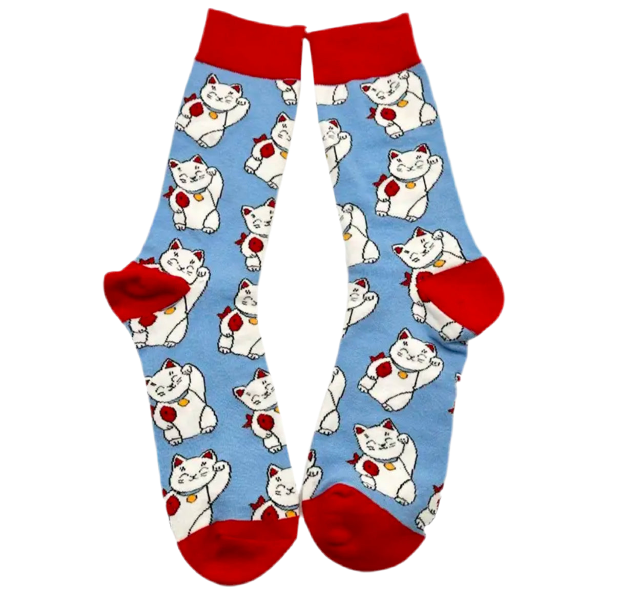chaussettes chat chanceux blanc lcc