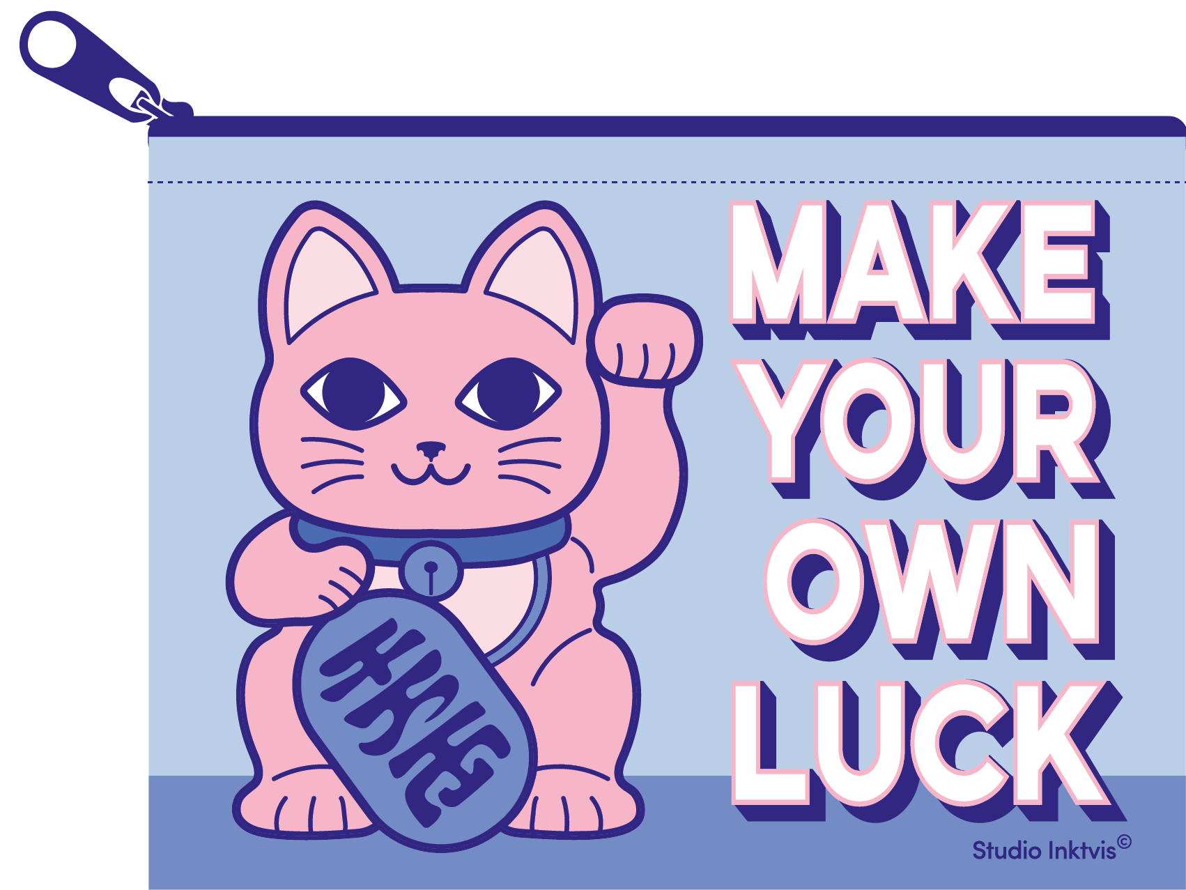 Mini Porte-monnaies Chat Chanceux “Make your own Luck”