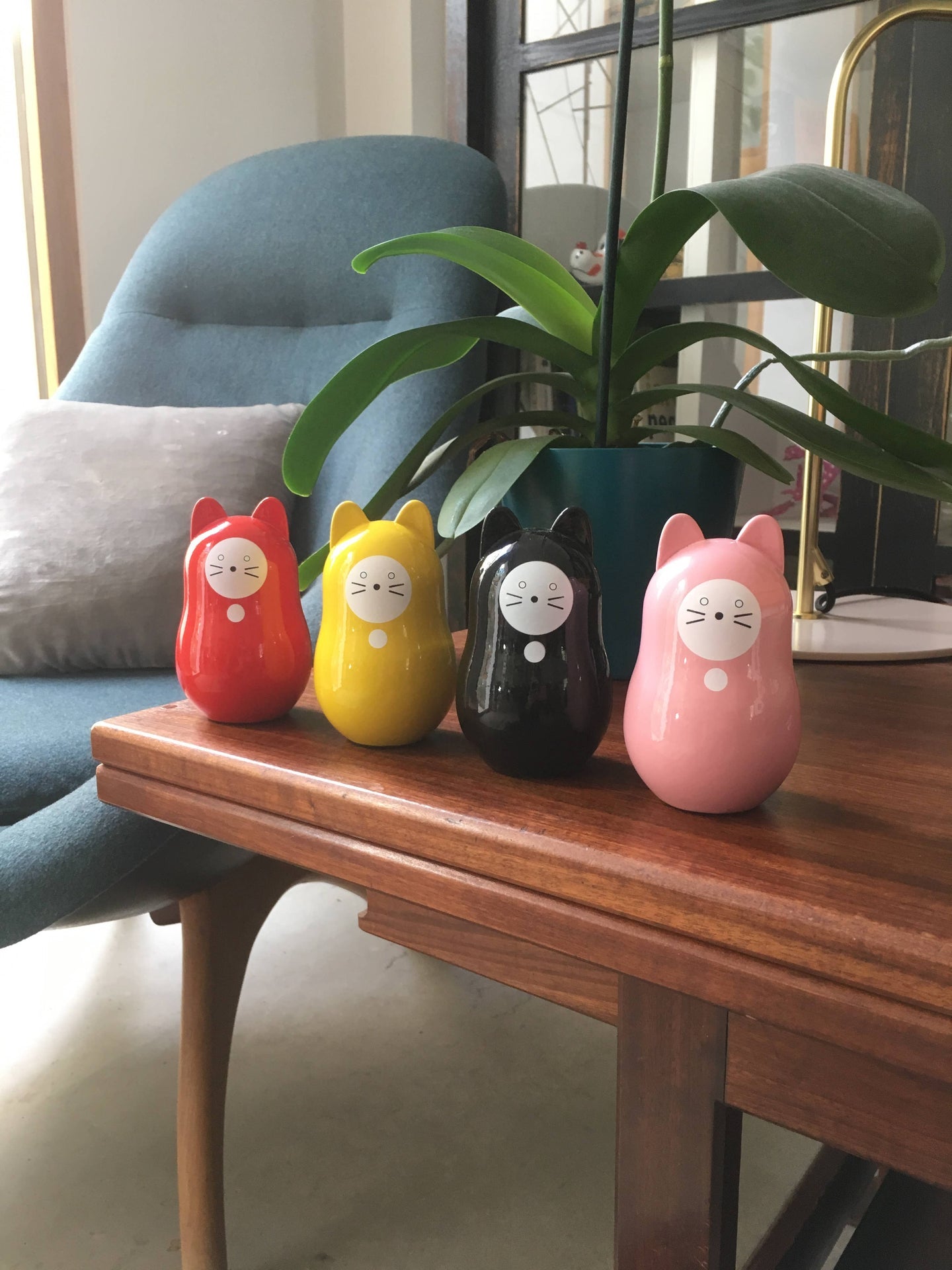 Chat Daruma Jaune “Bonne Fortune”