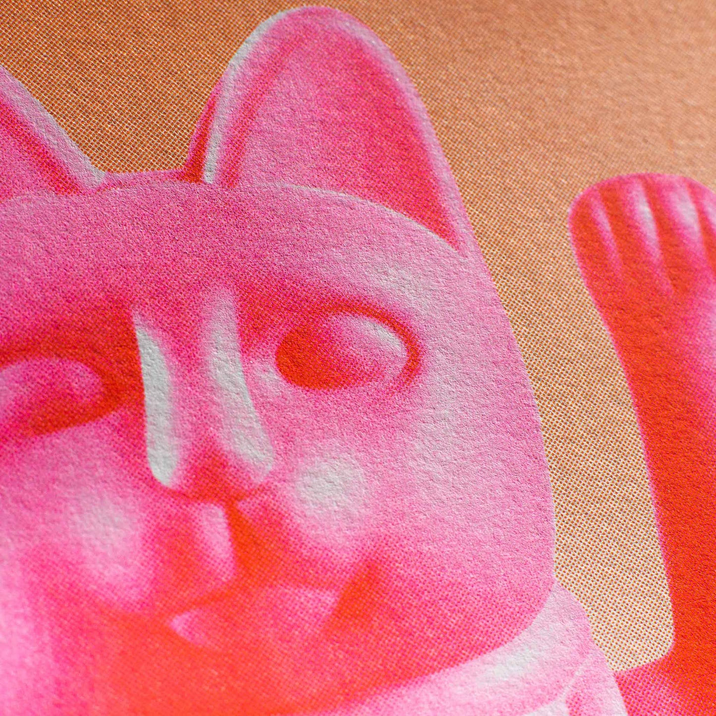 Artprint Chat Chanceux Rose - le Chat Chanceux