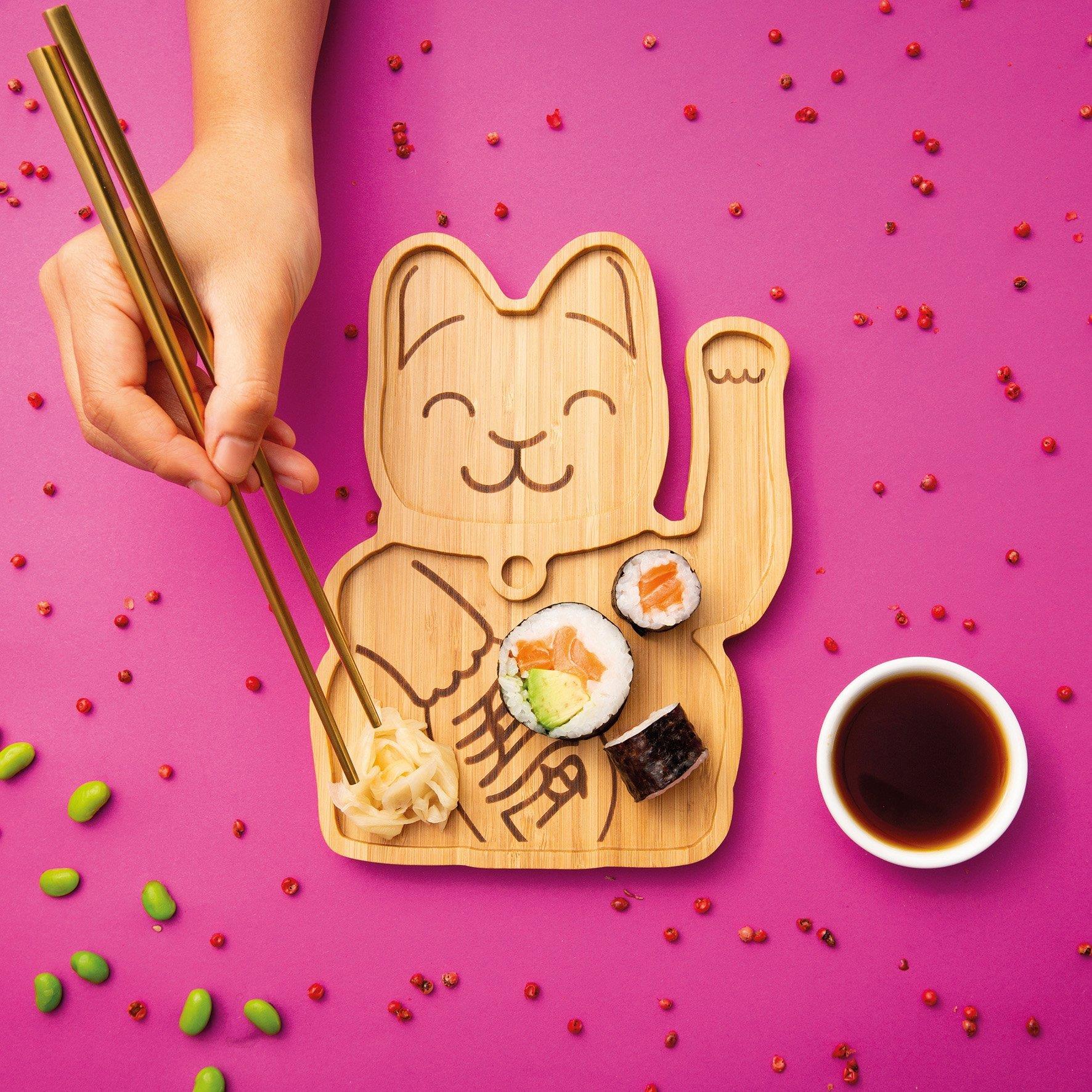 Assiette Bambou MANEKI NEKO - le Chat Chanceux