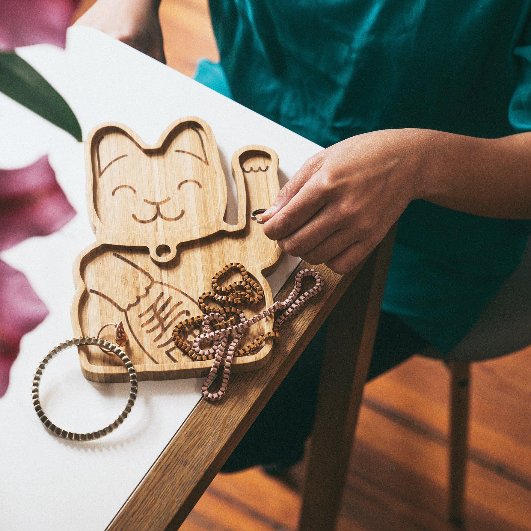 Assiette Bambou MANEKI NEKO - le Chat Chanceux