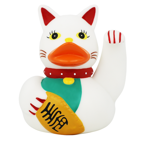 Canard de Bain Chat Chanceux - Maneki Neko - vue de côté - Lilalu