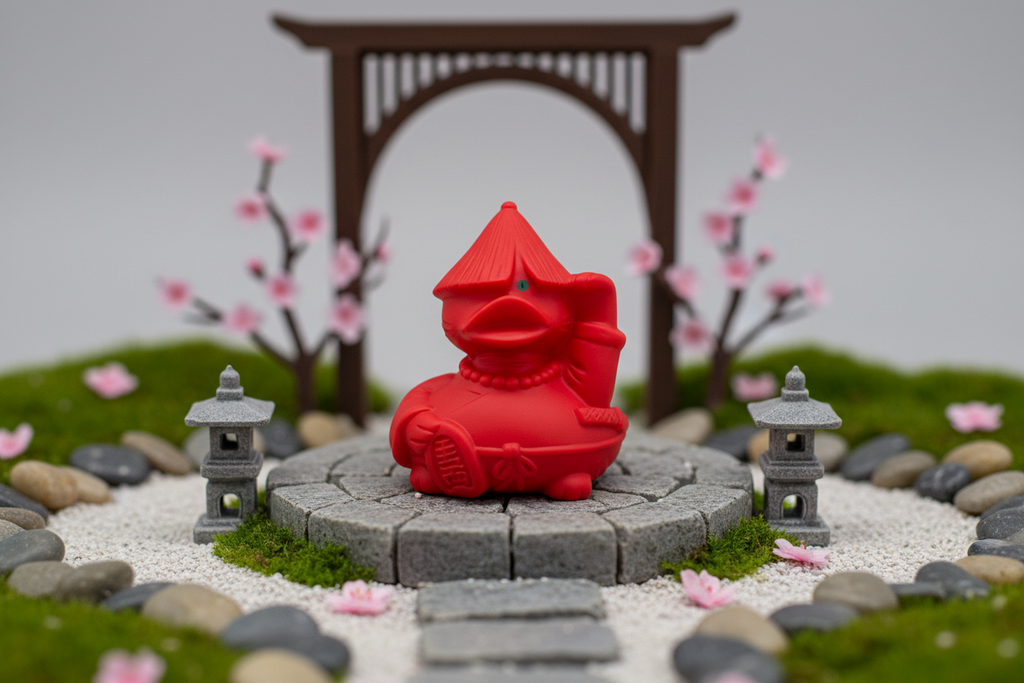 Canard Chat Chanceux Rouge