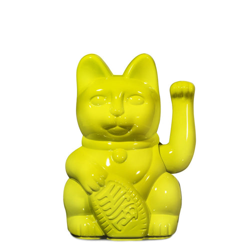 Chat Chanceux Jaune Glossy
